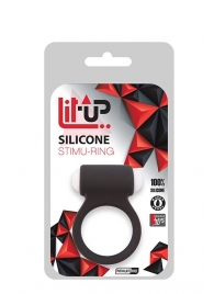 Чёрное эрекционное виброкольцо LIT-UP SILICONE STIMU RING 3 BLACK - Dream Toys - в Смоленске купить с доставкой