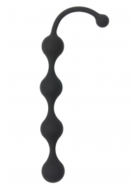 Чёрная анальная цепочка SEE YOU FOUR BEADS ANAL - 24 см. - Dream Toys