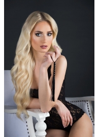 Чёрная мини-плеть из резины Rubber Mini Whip - 22 см. - Blush Novelties - купить с доставкой в Смоленске