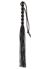Чёрная мини-плеть из резины Rubber Mini Whip - 22 см. - Blush Novelties - купить с доставкой в Смоленске