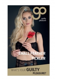 Пластиковая метелочка с красными пёрышками Small Feather Tickler - 32 см. - Blush Novelties - купить с доставкой в Смоленске