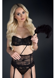 Стек с большим чёрным пером Large Feather Tickler - 65 см. - Blush Novelties - купить с доставкой в Смоленске