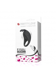 Чёрное эрекционное кольцо с вибрацией Rabbit Vibrator - Baile - в Смоленске купить с доставкой