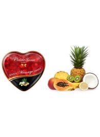 Массажная свеча с ароматом экзотических фруктов Bougie Massage Candle - 35 мл. - Plaisir Secret - купить с доставкой в Смоленске