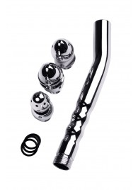 Металлический анальный душ с тремя насадками - ToyFa - купить с доставкой в Смоленске