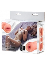 Двусторонний мастурбатор с вибропулей Satisfaction Lucky charm - Lola Games - в Смоленске купить с доставкой