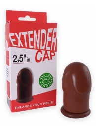 Коричневый латексный удлинитель пениса 2.5 in - Sitabella - в Смоленске купить с доставкой