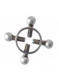 Серебристые зажимы для сосков на винтах - ToyFa - купить с доставкой в Смоленске