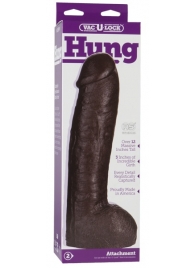 Большая насадка для трусиков Vac-U-Lock Realistic Hung - 31,7 см. - Doc Johnson - купить с доставкой в Смоленске