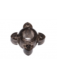 Чёрное эрекционное кольцо Rings Screw - Lola Games - в Смоленске купить с доставкой