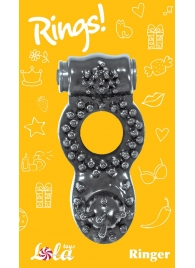 Чёрное эрекционное кольцо Rings Ringer - Lola Games - в Смоленске купить с доставкой