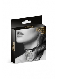 Черный чокер с двумя кольцами - Bijoux Pour Toi - купить с доставкой в Смоленске