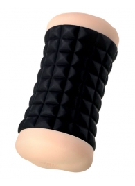 Двухсторонний мастурбатор JOS JANICE в черном цилиндре - JOS - в Смоленске купить с доставкой