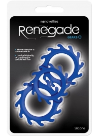 Набор из 3 синих эрекционных колец Renegade Gears - NS Novelties - в Смоленске купить с доставкой