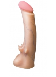 Телесная насадка REAL Standard с усиками на основании - 19 см. - LOVETOY (А-Полимер) - купить с доставкой в Смоленске