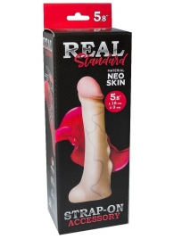 Реалистичная насадка с мошонкой REAL Standard - 18 см. - LOVETOY (А-Полимер) - купить с доставкой в Смоленске