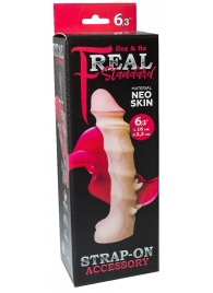 Насадка REAL Standard со спиралевидным узором - 19 см. - LOVETOY (А-Полимер) - купить с доставкой в Смоленске