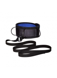 Чёрно-синий неопреновый ошейник с поводком - Sitabella - купить с доставкой в Смоленске