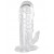 Прозрачная гелевая насадка с клиторальным отростком - 13 см. - Toyfa Basic - в Смоленске купить с доставкой