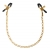 Чёрные с золотом зажимы на соски Gold Chain Nipple Clamps - Pipedream - купить с доставкой в Смоленске