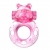 Розовое эрекционное виброкольцо на пенис Pink Bear - Baile - в Смоленске купить с доставкой