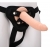 Телесный страпон на черных трусиках STRAP ON REAL DILDO - 20 см. - Dream Toys - купить с доставкой в Смоленске