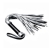 Серебристая плетка Struggle My Flogger с черной ручкой - 45 см. - Lovetoy - купить с доставкой в Смоленске