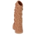 Телесная насадка с венками и открытой головкой Nude Sleeve M - 12 см. - KOKOS - в Смоленске купить с доставкой