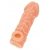 Телесная закрытая насадка с венками Cock Sleeve Size L - 17,6 см. - KOKOS - в Смоленске купить с доставкой