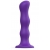 Фиолетовая насадка Strap-On-Me Dildo Geisha Balls size M - Strap-on-me - купить с доставкой в Смоленске