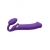 Фиолетовый безремневой вибрострапон Silicone Bendable Strap-On - size XL - Strap-on-me - купить с доставкой в Смоленске