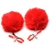 Красные зажимы на соски с помпонами Pom Pom - XR Brands - купить с доставкой в Смоленске