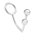 Кольцо на пенис с анальным стимулятором Two Bead Stainless Steel Anal Hook   Cock Ring - BlueLine - в Смоленске купить с доставкой