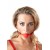 Силиконовый кляп-шар на чёрных ремешках Red Gag silicone - Orion - купить с доставкой в Смоленске