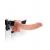 Телесный полый страпон с вибрацией Vibrating Hollow Strap-On with Balls - 24 см. - Pipedream - купить с доставкой в Смоленске