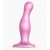 Розовая насадка Strap-On-Me Dildo Plug Curvy size M - Strap-on-me - купить с доставкой в Смоленске