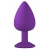 Большая фиолетовая анальная пробка Emotions Cutie Large с голубым кристаллом - 10 см. - Lola Games - купить с доставкой в Смоленске