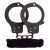 Чёрные наручники из листового металла в комплекте с веревкой BONDX METAL CUFFS LOVE ROPE SET - Dream Toys - купить с доставкой в Смоленске