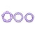 Набор из 3 фиолетовых эрекционных колец Stay Hard Beaded Cockrings - Blush Novelties - в Смоленске купить с доставкой