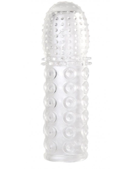 Прозрачная закрытая гелевая насадка - 13,5 см. - Toyfa Basic - в Смоленске купить с доставкой