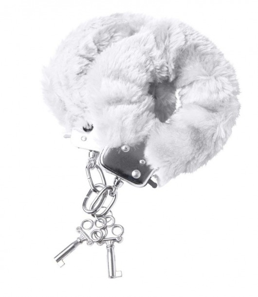 Наручники с белой меховой опушкой - ToyFa - купить с доставкой в Смоленске