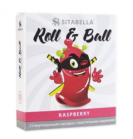 Стимулирующий презерватив-насадка Roll   Ball Raspberry - Sitabella - купить с доставкой в Смоленске