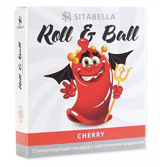 Стимулирующий презерватив-насадка Roll   Ball Cherry - Sitabella - купить с доставкой в Смоленске