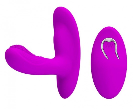 Лиловый вибромассажёр с движущимися шариками Magic Finger - Baile