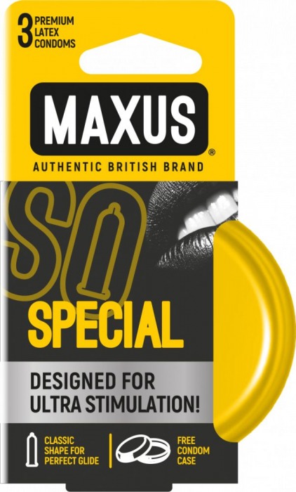 Презервативы с точками и рёбрами в железном кейсе MAXUS Special - 3 шт. - Maxus - купить с доставкой в Смоленске