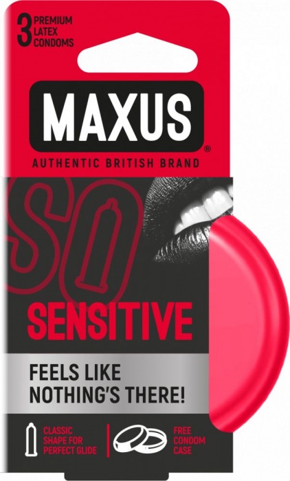 Ультратонкие презервативы в железном кейсе MAXUS Sensitive - 3 шт. - Maxus - купить с доставкой в Смоленске