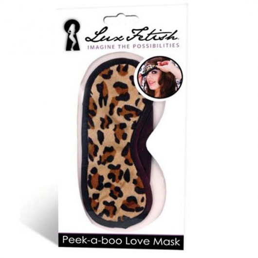 Леопардовая маска на глаза Peek-a-Boo - Lux Fetish - купить с доставкой в Смоленске