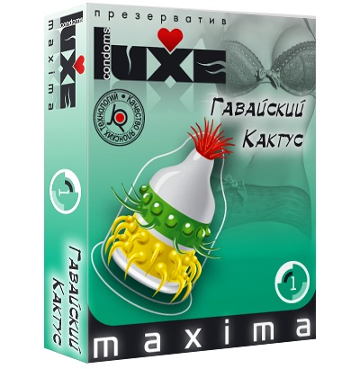 Презерватив LUXE Maxima  Гавайский Кактус  - 1 шт. - Luxe - купить с доставкой в Смоленске