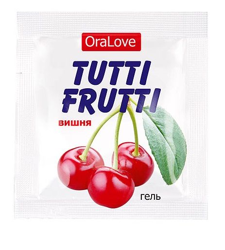 Пробник гель-смазки Tutti-frutti с вишнёвым вкусом - 4 гр. - Биоритм - купить с доставкой в Смоленске
