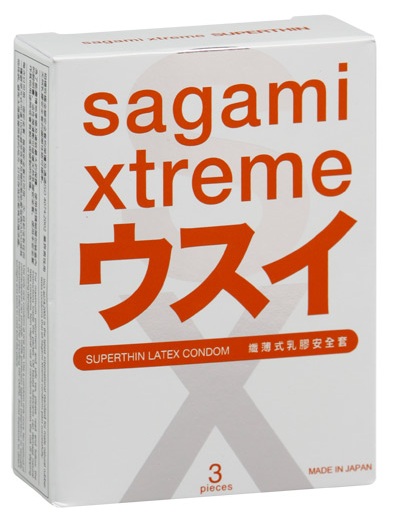 Ультратонкие презервативы Sagami Xtreme SUPERTHIN - 3 шт. - Sagami - купить с доставкой в Смоленске